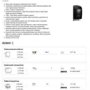 Katrin dozownik do papieru system czarny INCLUSIVE