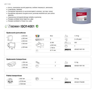 Katrin czyściwo classic niebieskie L2 a'2