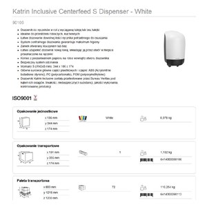 Katrin dozownik cent. dozowania S biały  INCLUSIVE